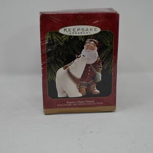 1997 Hallmark Santas Polar Friend Archives Collection Ornament IOB QX6755